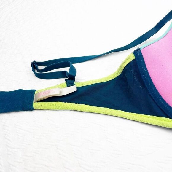 BUY 1 GET 1 FREE Victorias Secret 34dd wear everywhere yellow turquoise bra stru - Picture 13 of 14